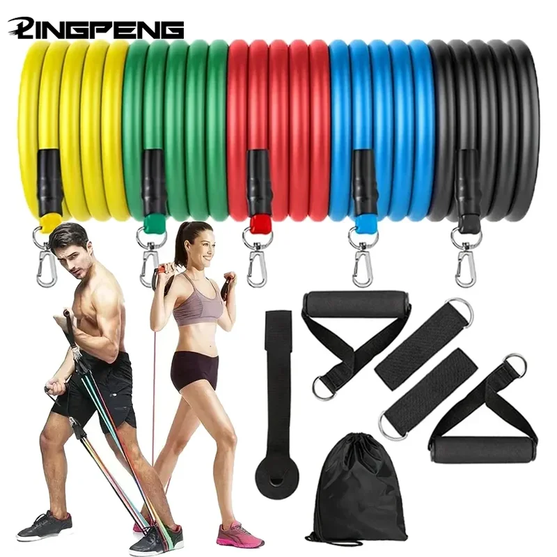 Sprzęt fitness dla początkujących, gumki do ćwiczeń, lekkie taśmy oporowe, trening fitness, przenośne gumki