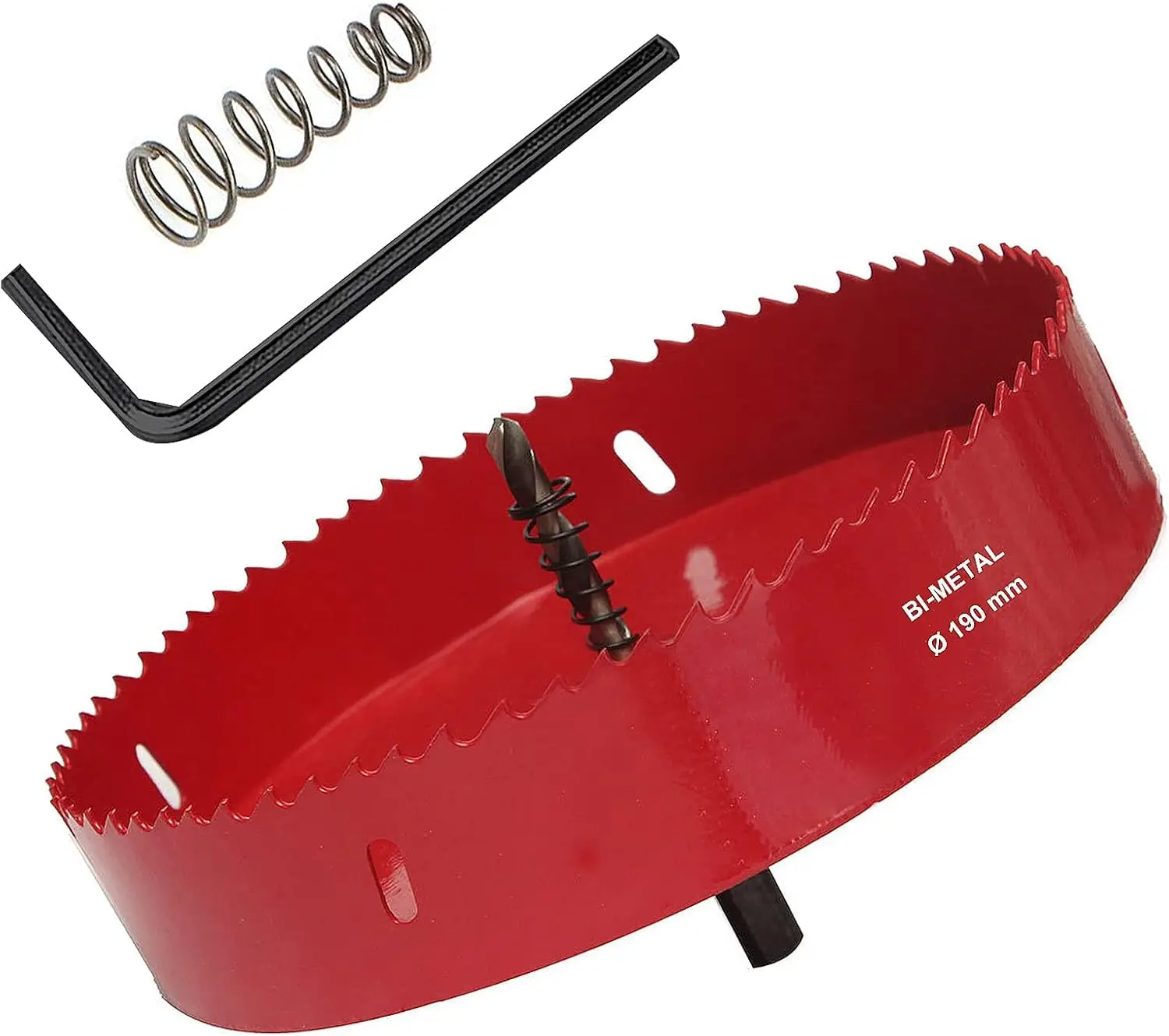 190mm Bi-Metal Hole Saw, M42 HSS Centring Drill Hole Cutter Drill for Wood, Soft Metal, Aluminium, Iron Plate, PVC, Plastic, Gypsum Board