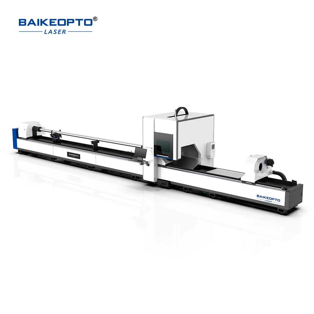 BK-TS6020+S3 2000W Three Chuck Metal Tube Pipe Cut Fiber Laser Cutting Equipment