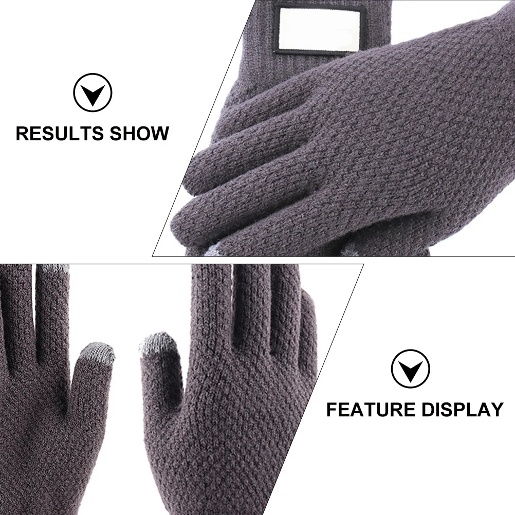 1 par de guantes cálidos a prueba de viento para hombres con forro polar pantalla táctil sensible antideslizante invierno conducción al aire libre guantes de ciclismo