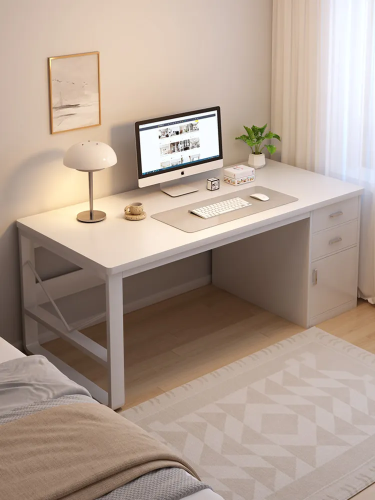 

Computer Desk Desktop Home Desk, Bedroom Student Study Desk, Simple Modern Workbench Table with Drawer