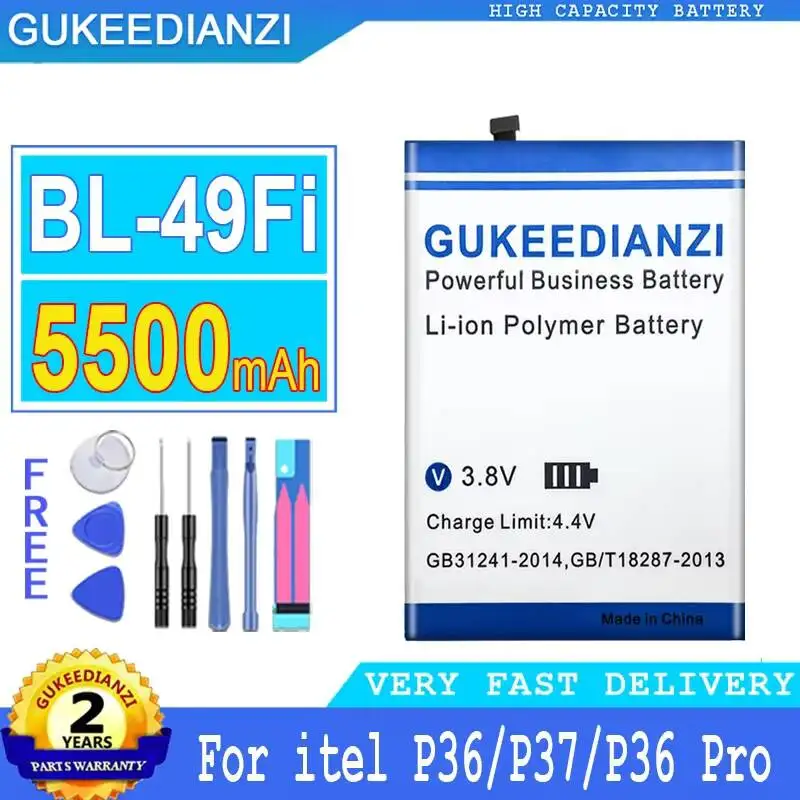 

BL-49Fi Reliable Power For Itel P37 P36 Pro Mobile Phone Battery 5500mAh