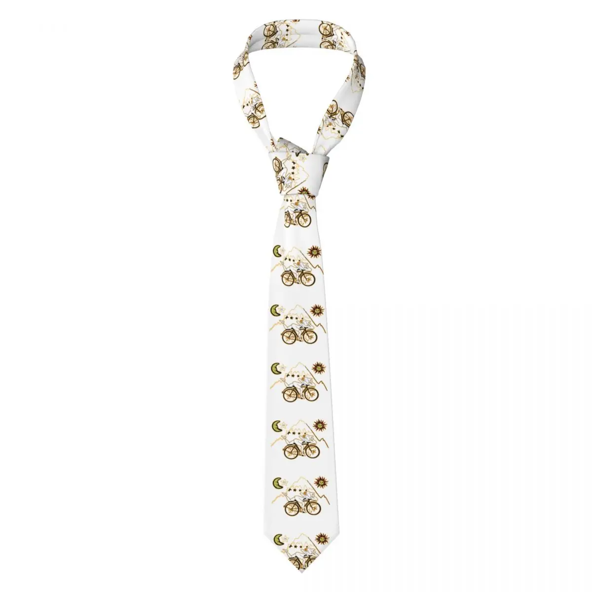 Bicycle Day Classic Necktie for Men Silk Polyester Slim Neck Ties Party Accessories Tie Casual Gravatas