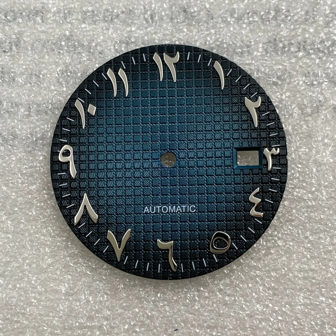 31.8mm No Logo Waffle Oak Arab Dial Fit NH35 Automatic Movement No Luminous Custom Logo Watch Modification Accessories