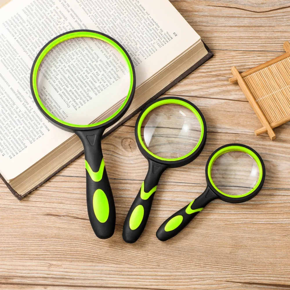Lupa 10x com Punho de Borracha Lupa Portátil Lupa Óptica