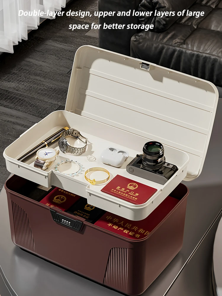 

Portable Password Lock Safe Box Secure Plastic Storage Box with Lock Secret Hidden Safe Digital Password Storage Organizer Boxs