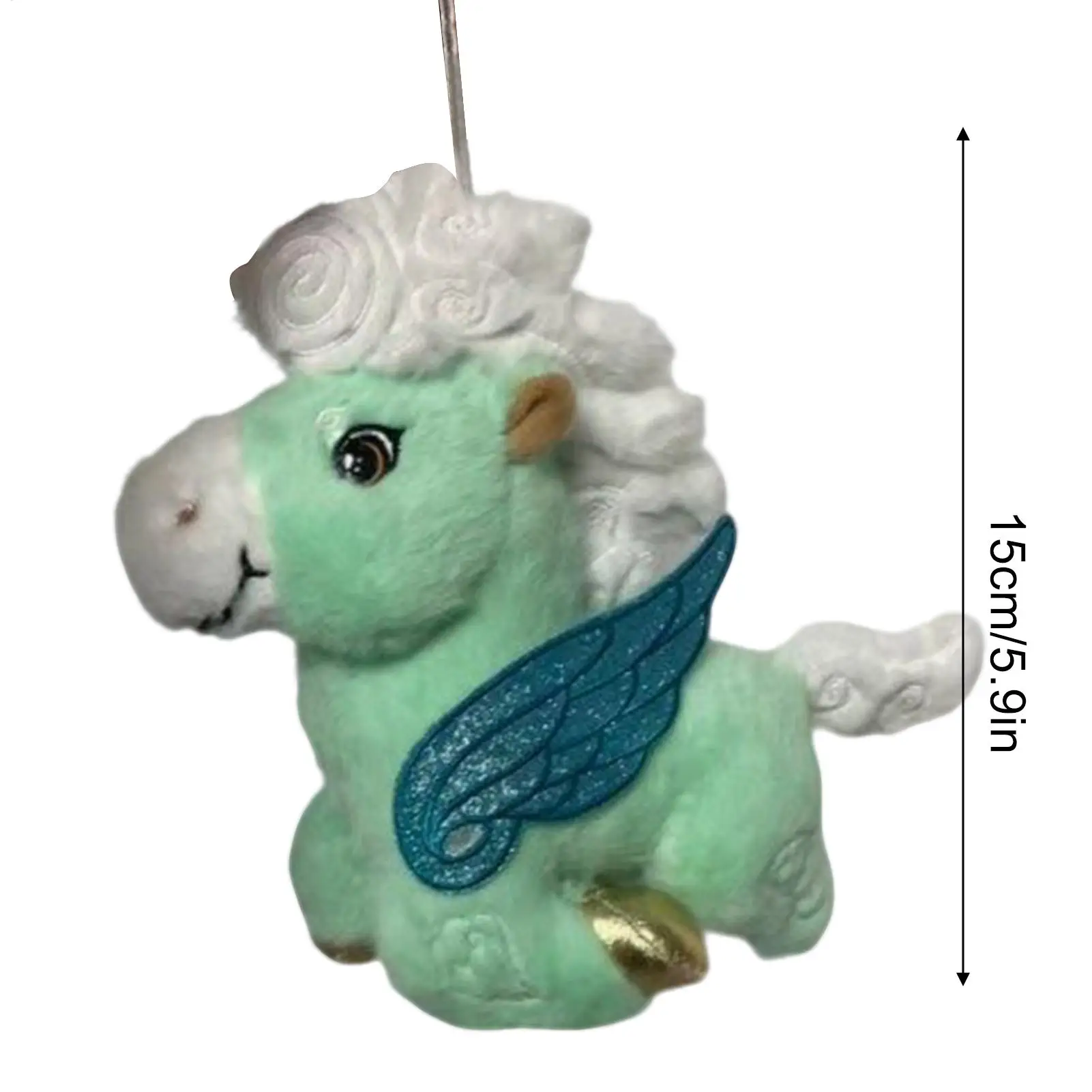 Horse Plush Chinese Mascot Key Ring Pendant Charm Auspicious Stuffed Animal Keychain For Handbag Purse Tote Spring Festival