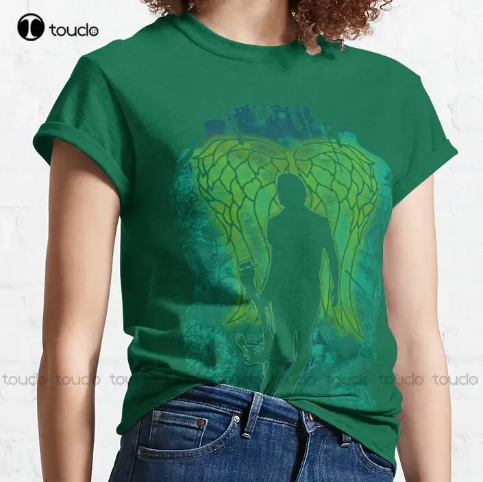 Winged Archer Daryl Deryl Wing Winged The Walking Dead Classic T-Shirt Custom Aldult Teen Unisex Digital Printing Tee Shirts