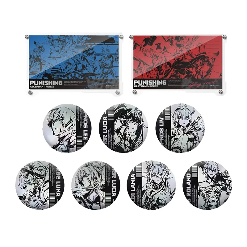 Sunsyea PUNISHING: GRAY RAVEN Official Merch ZEDY Theme Series Badge Lee Liv Lucia Roland Luna