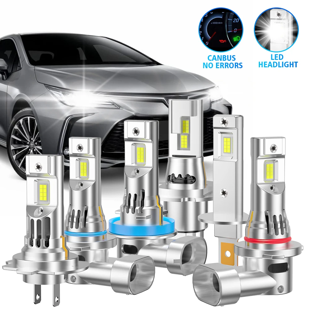 

H7 H11 LED CANBUS Headlight Bulbs Lights with Fan 12000LM H4 9005 HB3 9006 HB4 H11 3570 CSP Internal drive Auto Light