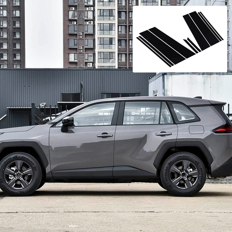 For Toyota RAV4 RAV 4 2026+ PC Car Window BC Pillar Post Vinyl Stickers Window Column Stickers Trim Decoration Accessories