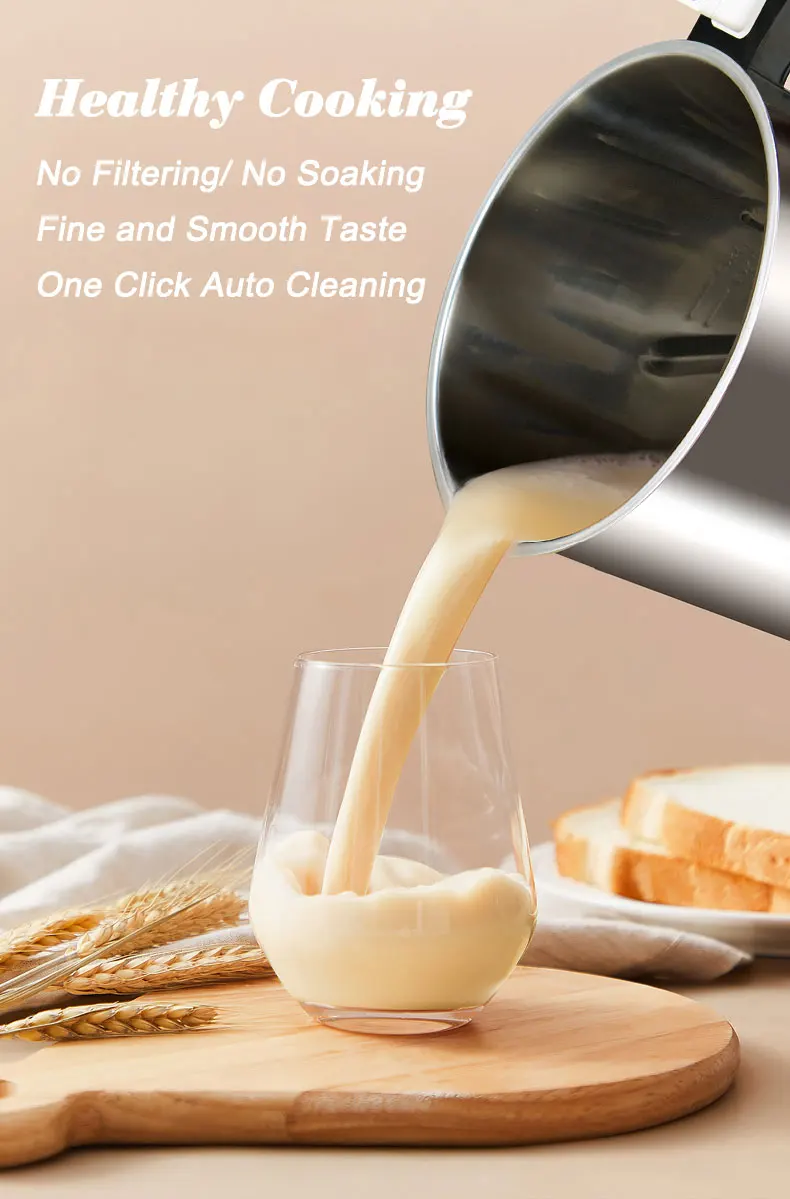1.2L Almond Milk Machine Household Soup Maker With Multi-function 6 In 1 Soybean Oat Milk Machine Electric Mixer Blender