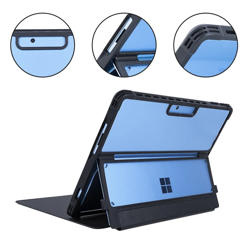 Case for Microsoft Surface Pro 11/10/9 Gen Tablet Full Protection Cover 13 inch Build in Stand