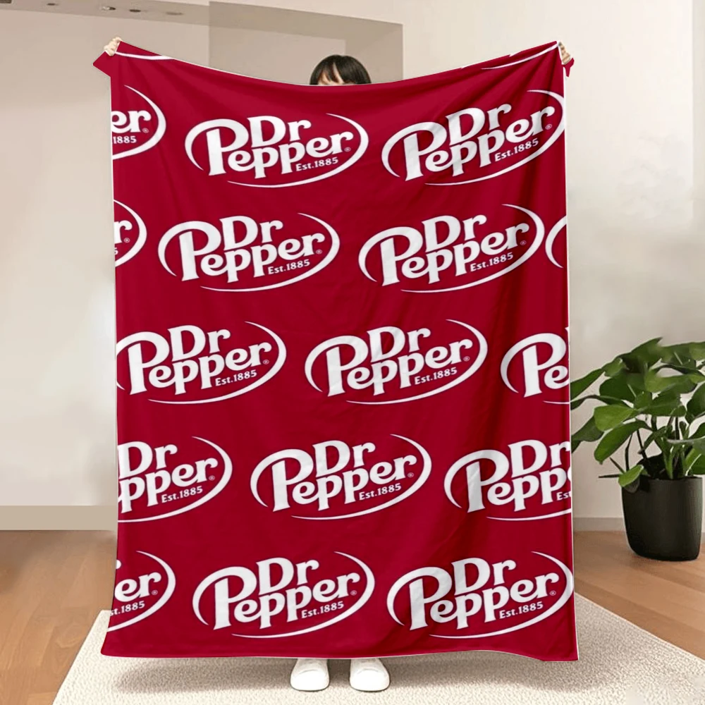 Unique Dr. Pepper Print Soft & Warm Flannel Throw Blanket-Versatile for Sofa,Bed,Office,Camping | All-Season Cozy Nap Blanket