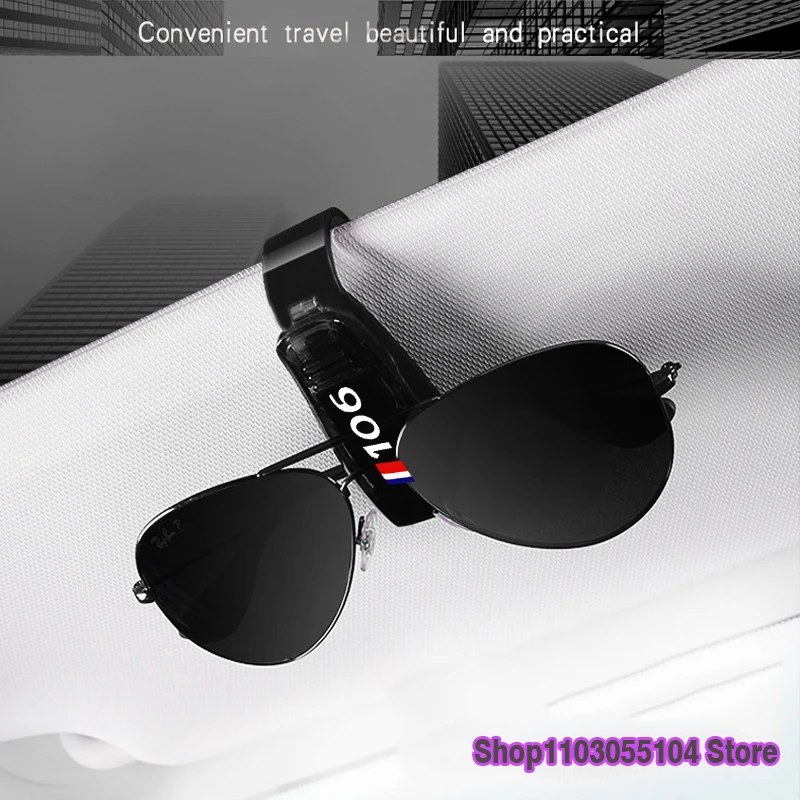 PVC Car sunshade glasses clip sticker For GT Peugeot 106 205 206 306 308 107 108 207 208 307 406 407 408 508 2008 3008 RCZ