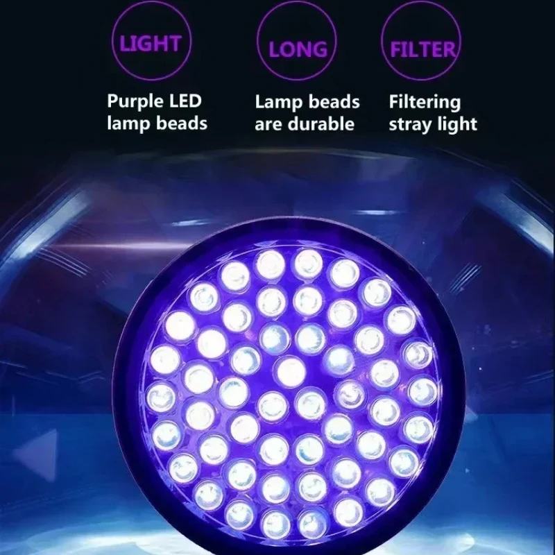 แบบพกพา 395 NM UV LED ไฟฉายแสงสีดําไฟฉาย - จุดปัสสาวะสุนัข, คราบสัตว์เลี้ยงและแมลงเตียง
