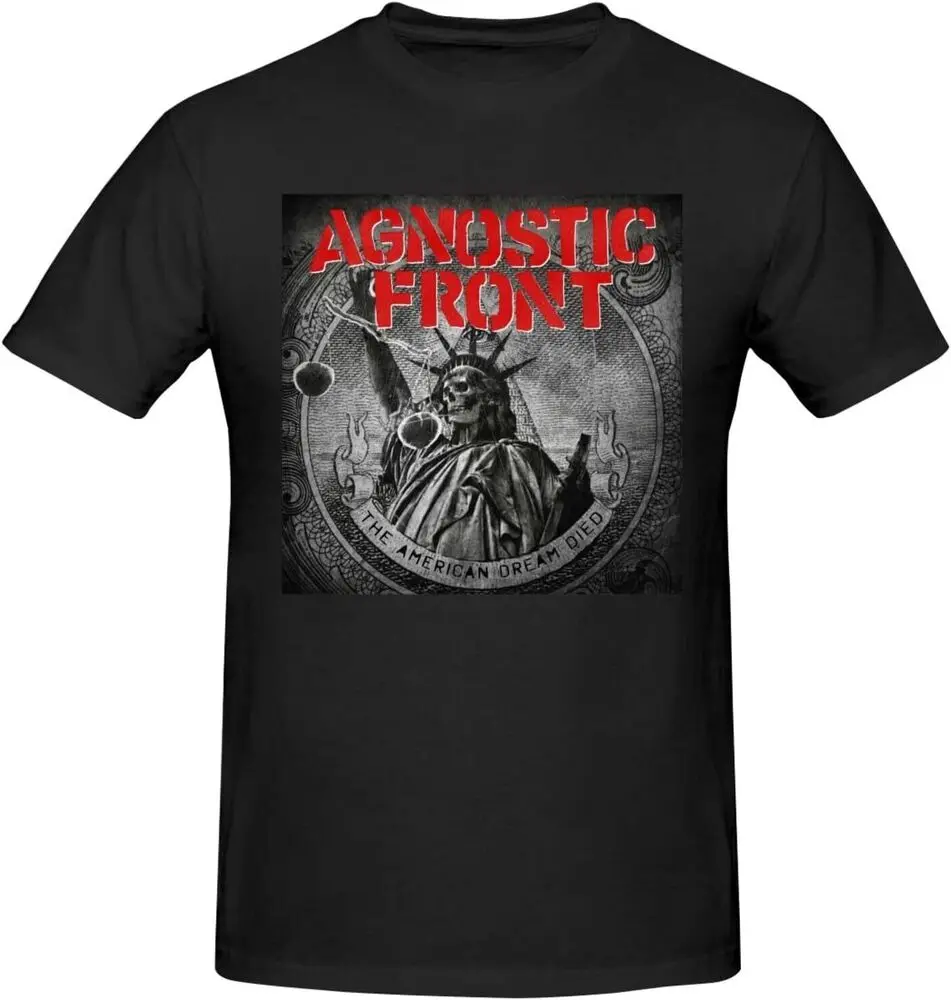 Agnostic Front Shirt Men's Cotton Short Sleeve T-Shirt Classic Crew Neck Top  Tees Y2K tops Unisex Summer Short Sleeve