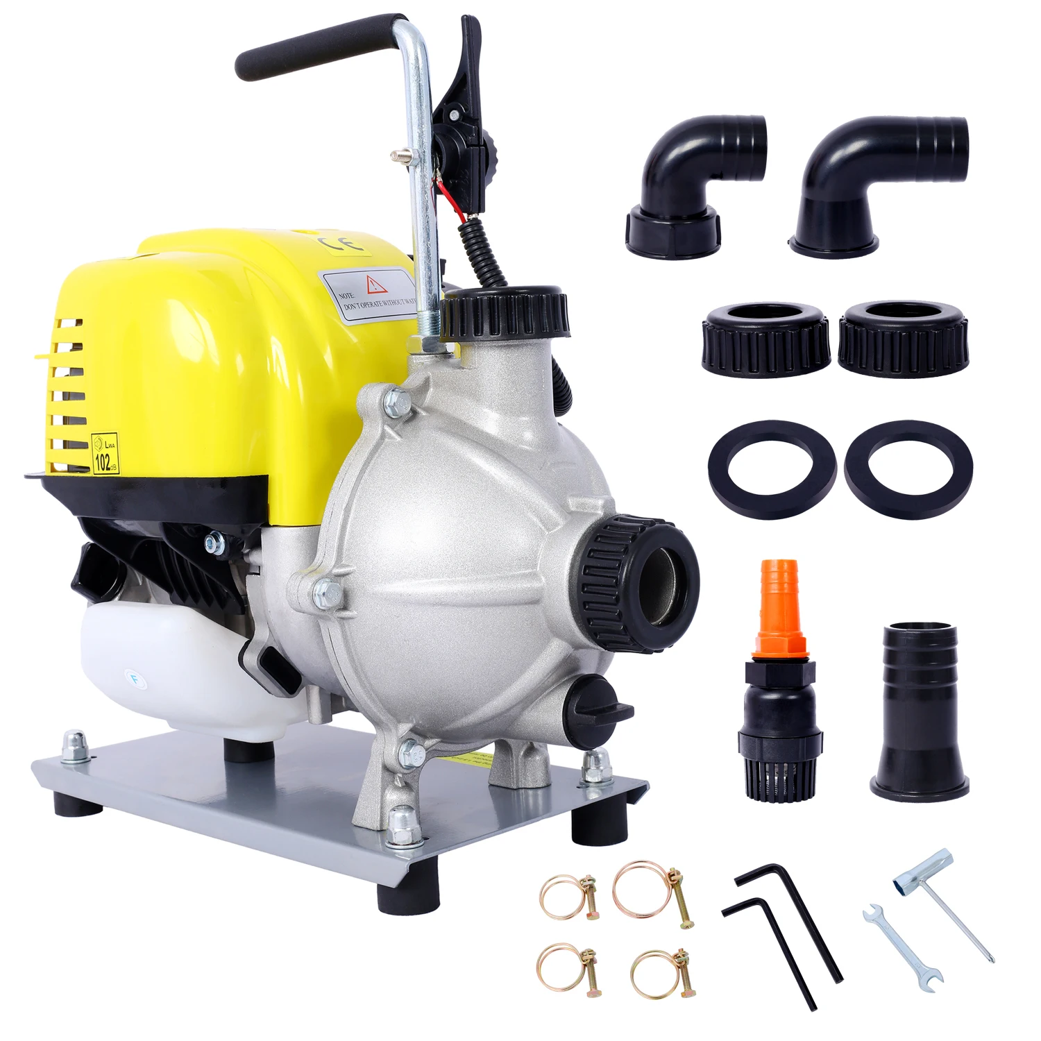 

38CC 4-Stroke Gasoline Water Pump 1.5Inch Portable Gas-Powered Water Transfer Pump Commercial Engine Water Pump for Flood Landsc