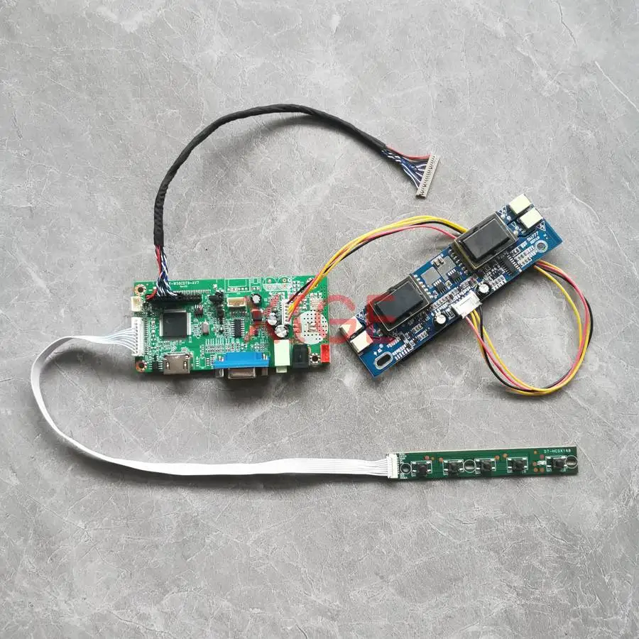 For TFTMD38140CBA TX38D14VC0CAA AA121XJ01 HSD150MX19 LCD Matrix Drive Board Kit DIY 1024x768 1024*768 HDMI+VGA LVDS-20Pin 4-CCFL