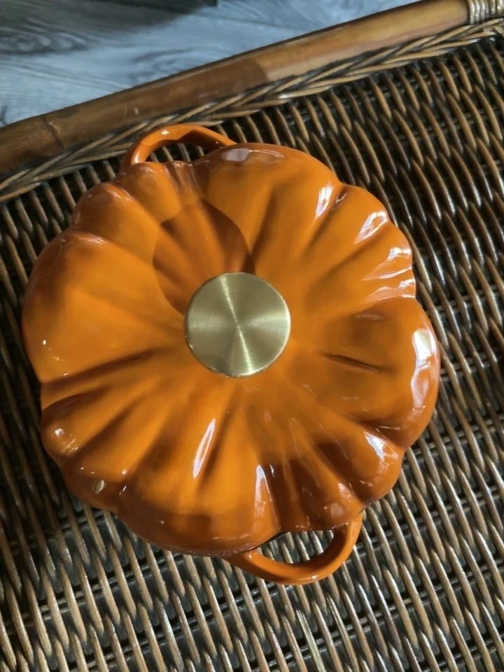 16cm 20cm Pumpkin Enamel Cast Iron Stew Soup Multi Function Pot Home Induction Cooker Universal
