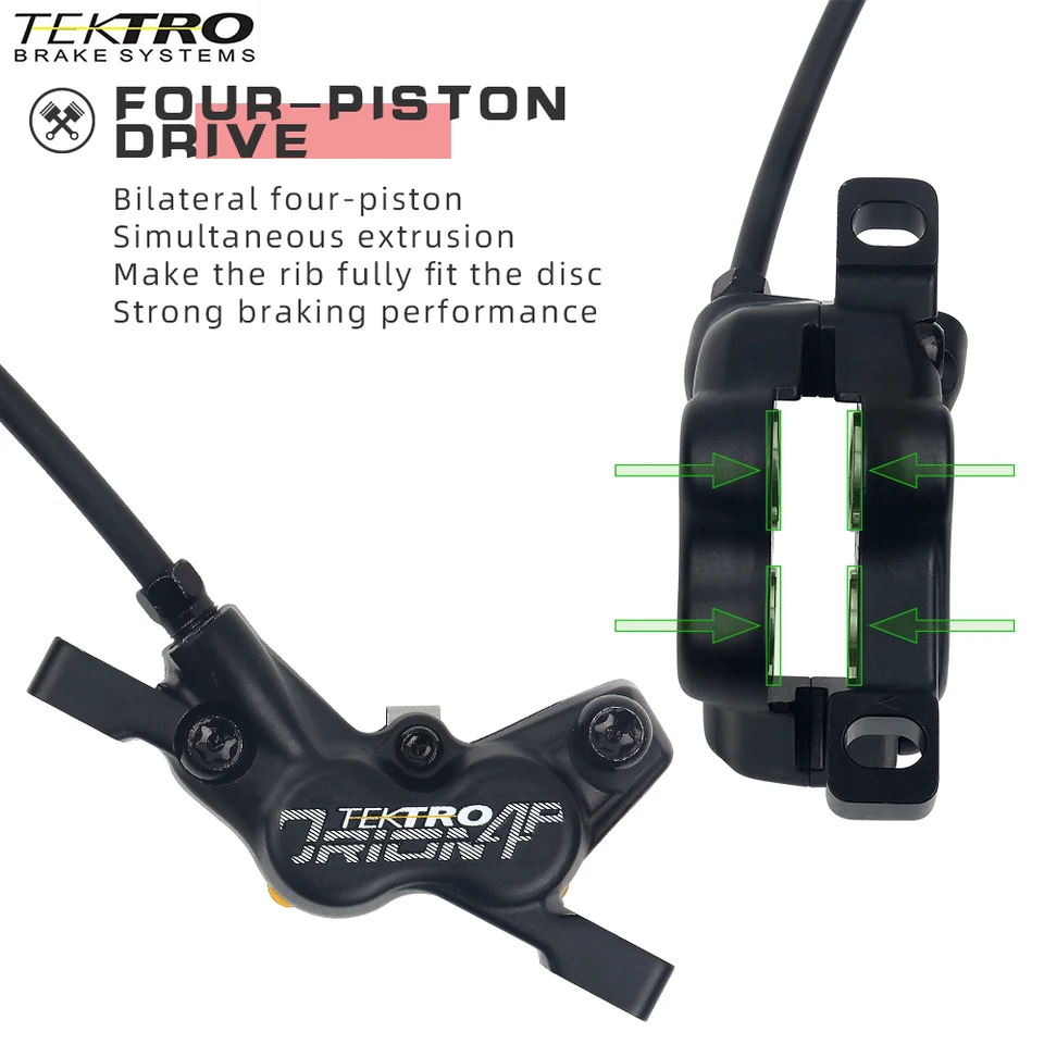Tektro HD-M745 Mountain Bike Hydraulic Disc Brake 4-Piston