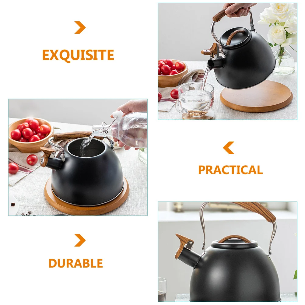

Stainless Steel Whistling Tea Kettle 2L Household Water Boiling Pot for Tea Coffee Instant Soup Automatic Safety Sounding Kettle