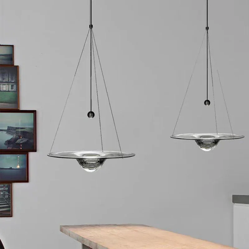Modern Nordic Minimalism Personalized Water Drop Chandelier Living Room Restaurant Shop Flying Saucer Decoration Pendant Lights
