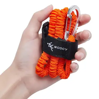 Ayarlanabilir elastik kayık çubuk kordon kano kürek tasma balıkçılık emniyet halatı tekneler aksesuar tasma çubuk Carabiner Z4T4