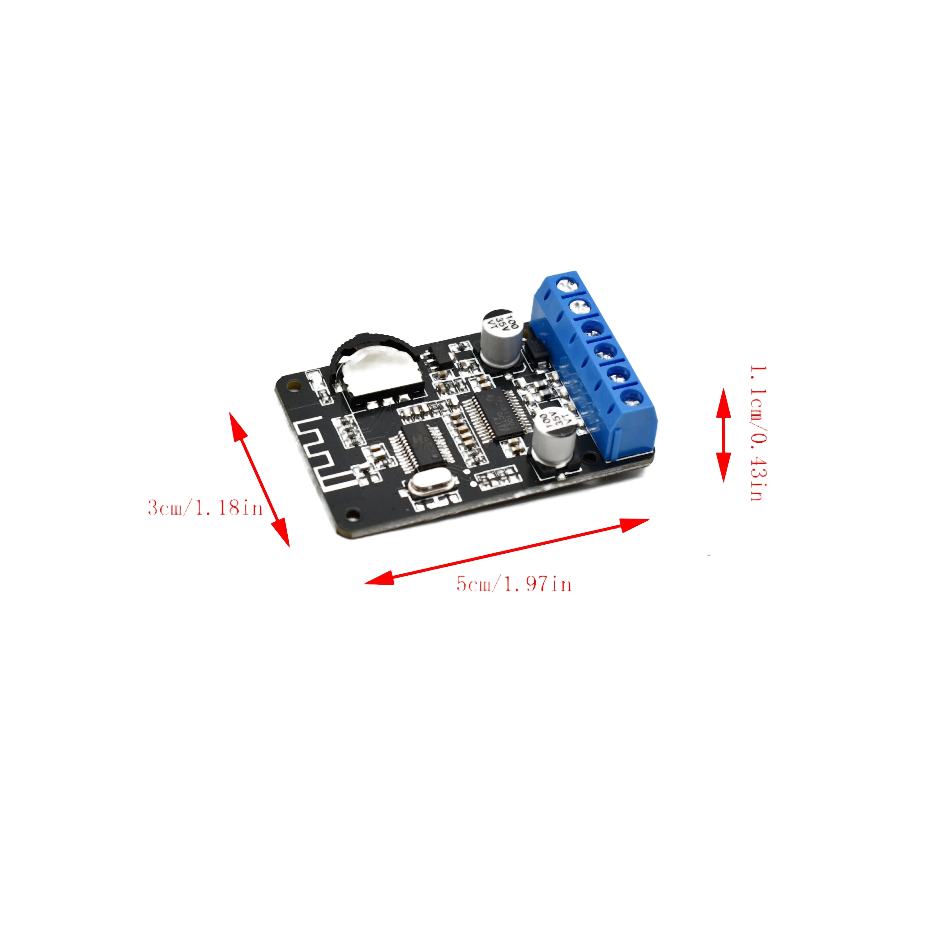 A package of two 10W/15W/20W stereo Bluetooth power amplifier boards 12V/24V high-power digital power amplifier module XY-P15W [