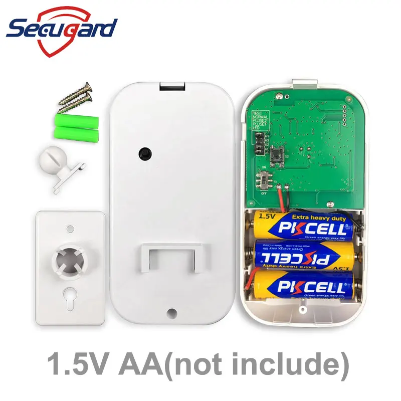 Rilevatore di movimento 433 MHz Sensore PIR wireless Rilevazione a infrarossi Codice EV1527 per sistema di allarme di sicurezza domestica intelligente