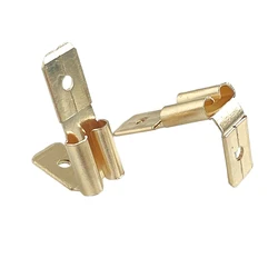 Piggyback Spade Connectors, 3 Way Adapter Dual Male to Single Female Brass Quick Disconnect Crimp Terminals