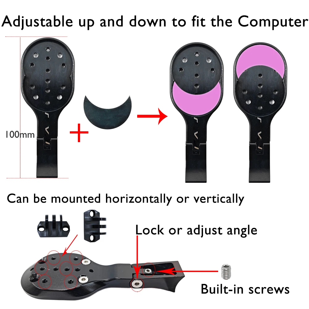 AliExpress OZTALLO Adjustable Bike Mount for SL8/SL7 - Universal Phone Holder, GPS & Stopwatch Mount Compatible with Garmin, GoPro, Bryton, Wahoo