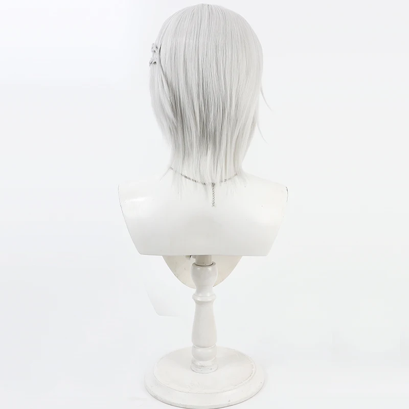 Jogo touken ranb jizou yukihira peruca cosplay festa de halloween prop cabelo sintético fibra resistente ao calor + touca peruca