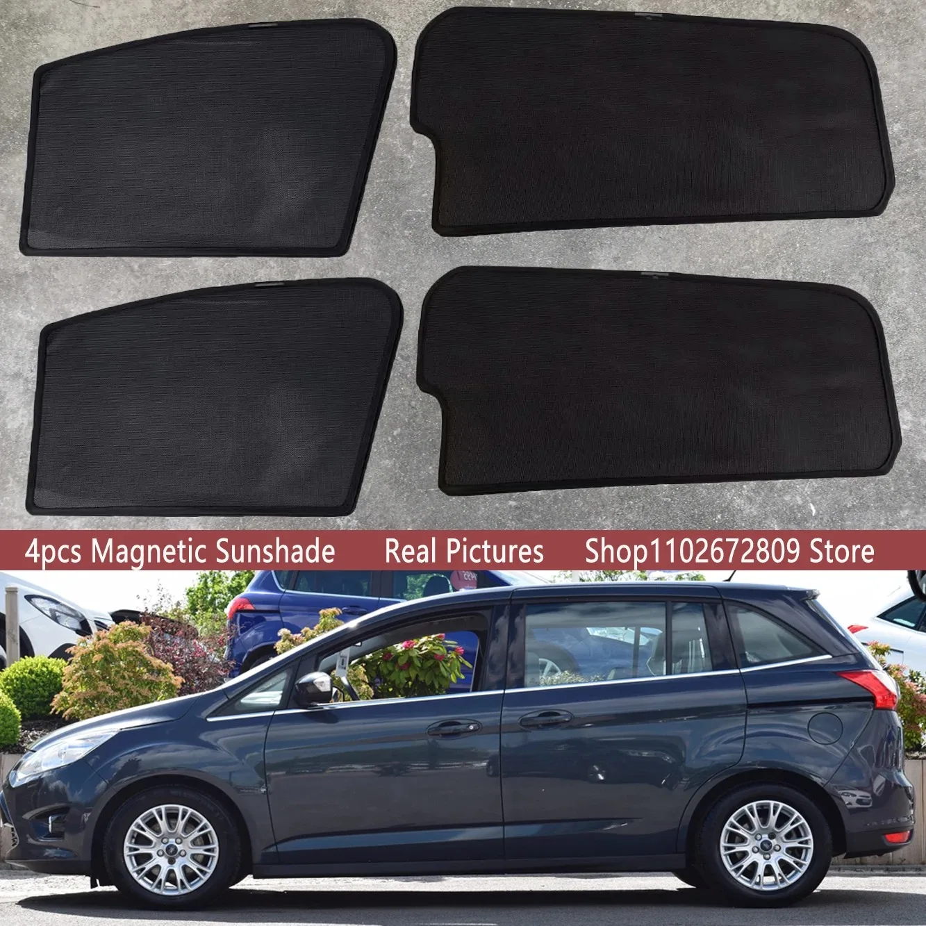 

Магнитная солнцезащитная шторка на лобовое стекло для Ford Grand C-Max MK2 2010-2019 2018 2017, автомобильные аксессуары