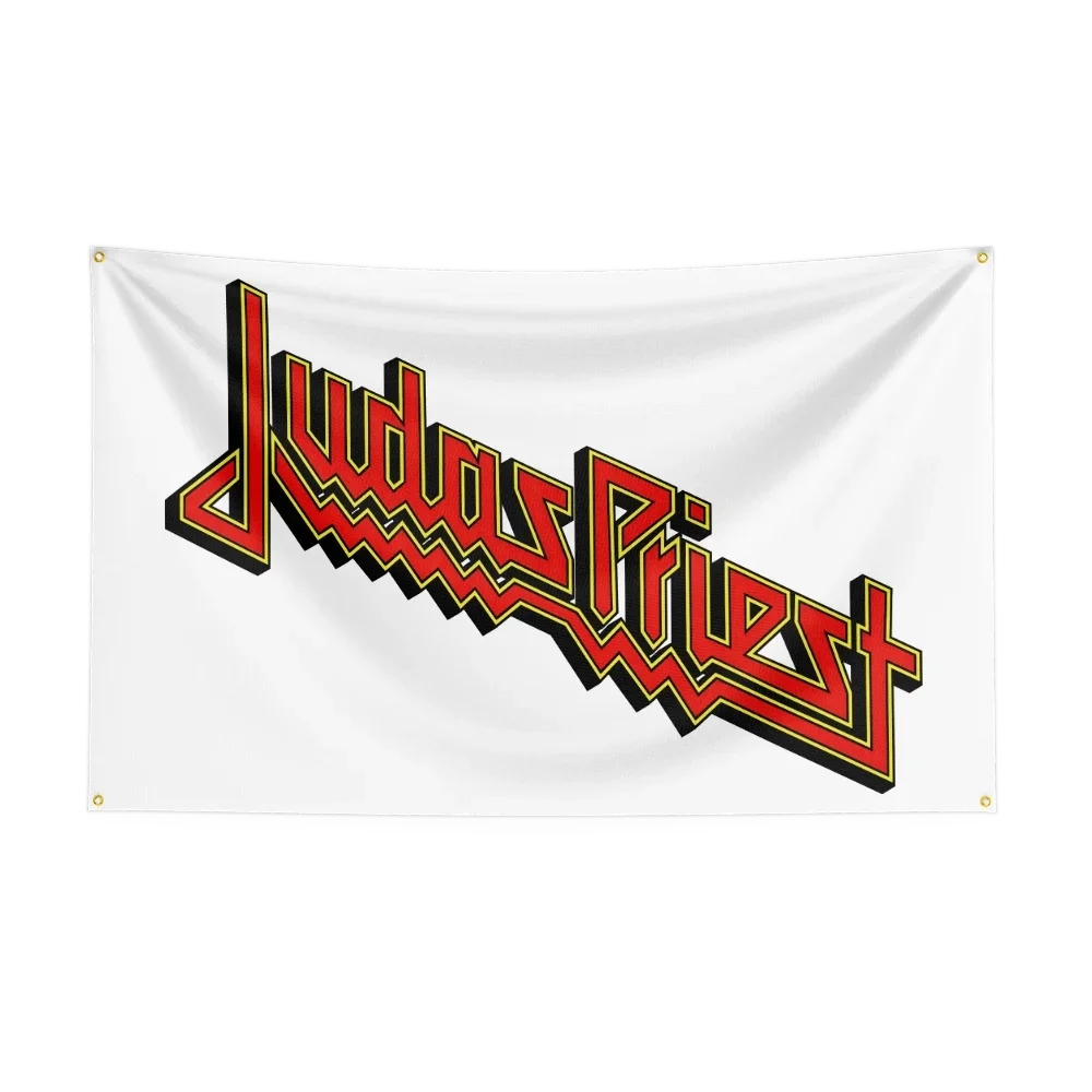 3x5 قدم J-Judas P-Priest الثقيلة روك باند العلم البوليستر الطباعة الرقمية راية لغرفة النوم جدار الفن خارج الباب نسيج الديكور #3