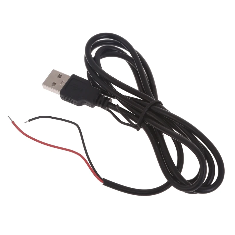 USB 2.0 المكونات الذكور و 2 دبوس 2 سلك DIY بها بنفسك لحام سلك الطاقة ل 5 فولت LED أضواء المشجعين كاميرات LED شرائط ، مكتب مصباح