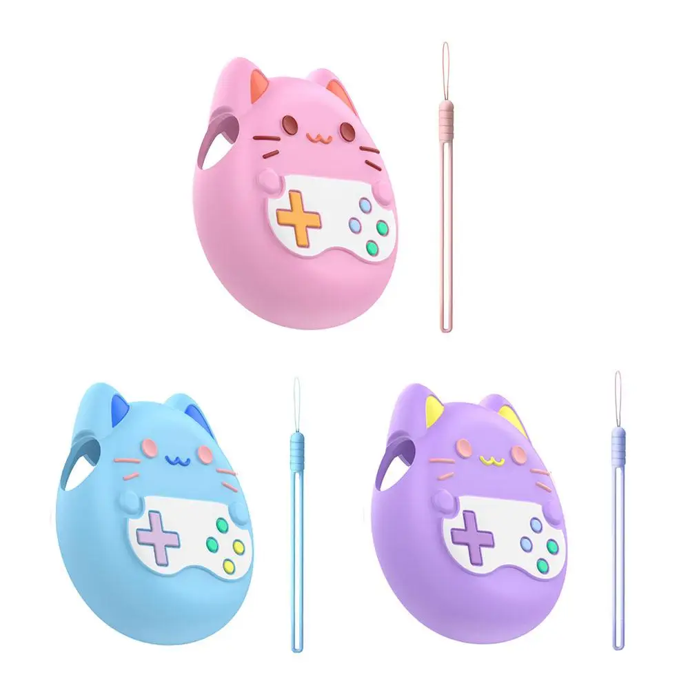 Games Console Soft Cover Liquid Silicone Fall Resistant Protective Cover With Lanyard For Tamagotchi Paradise Games Accessories