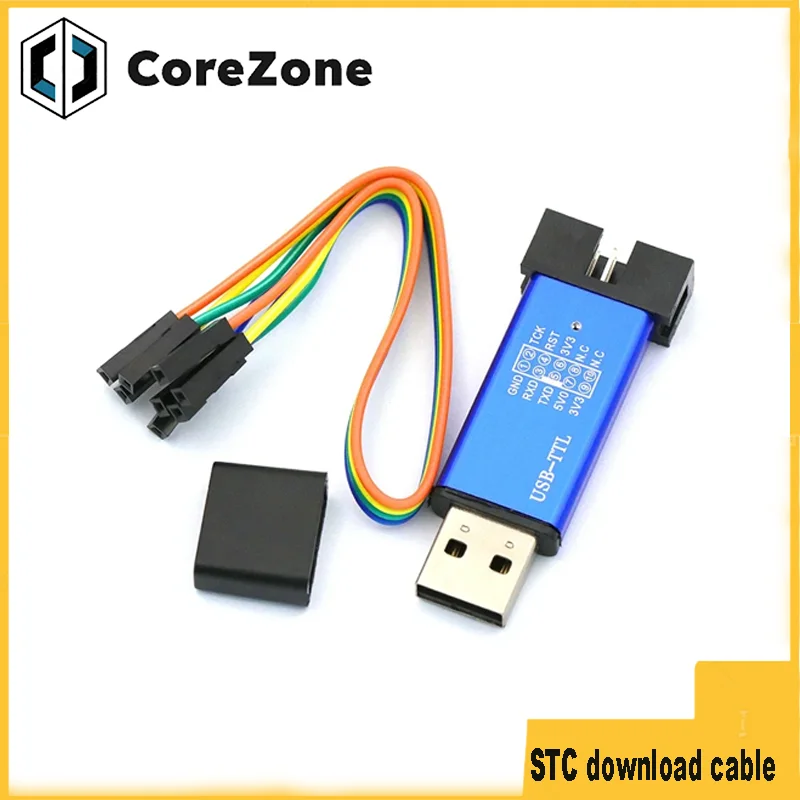 STC Download Cable Microcontroller Programmer Module USB to TTL No Manual Cold Start STCISP 3.3V 5V