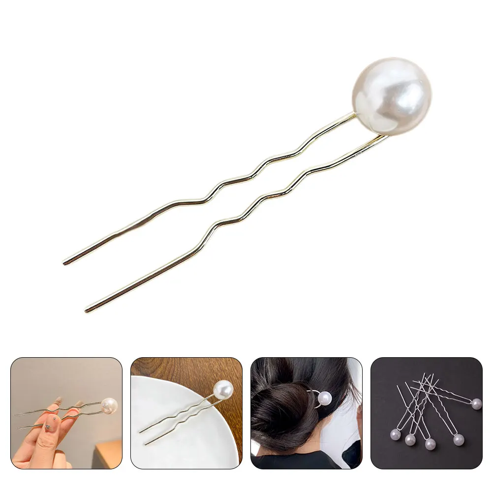 

30 Pcs Pearl Hairpin Card Comb Bride Clips Headgear Accessories Wedding for Women Metal Headpiece