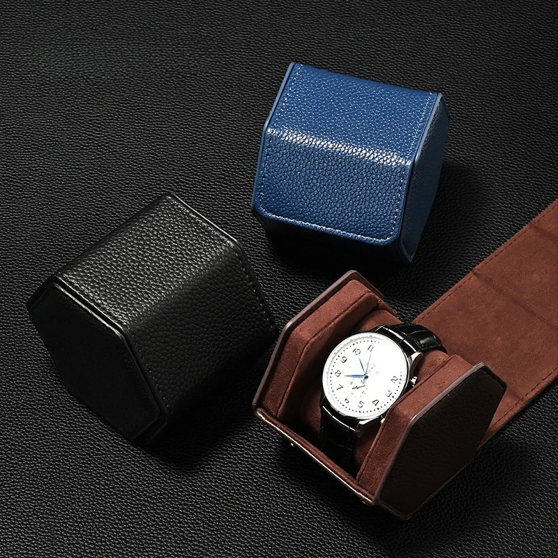 Watch Storage Box Premium PU Leather Travel Watch Packaging Gift Box Portable Storage Box