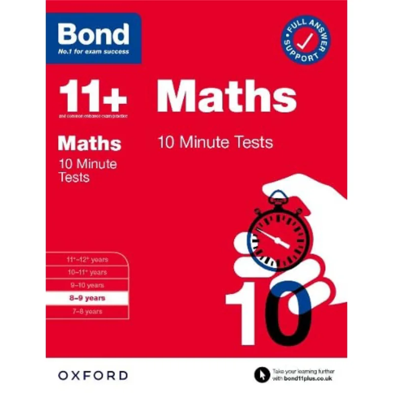

BOND 10 MINUTE TESTS MATHS 89 EA PB Bond 11 Oxford University Press 9780192784971 Book