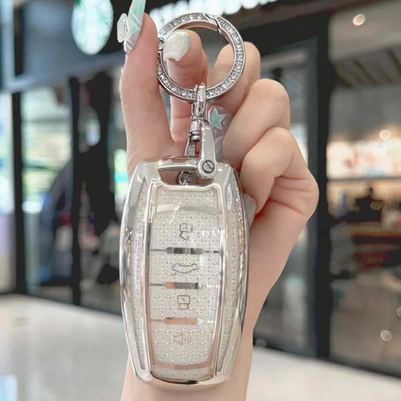 White Diamond TPU for Great Wall Haval Hover H1 H4 H6 H7 H9 F5 F7 H2S GMW Coupe Car Key Case Key Cover Fob Keychain Accessories view 5
