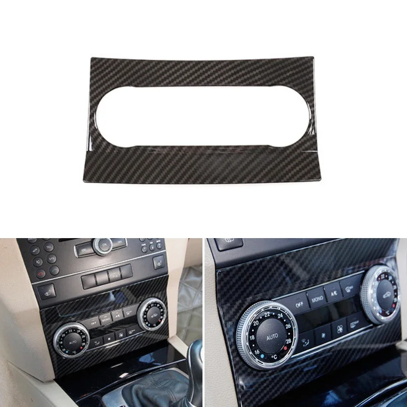 

Carbon Texture Car Interior Center Air Condition Audio Control Switch Frame Cover Trim For Mercedes Benz GLK X204 2008-2012