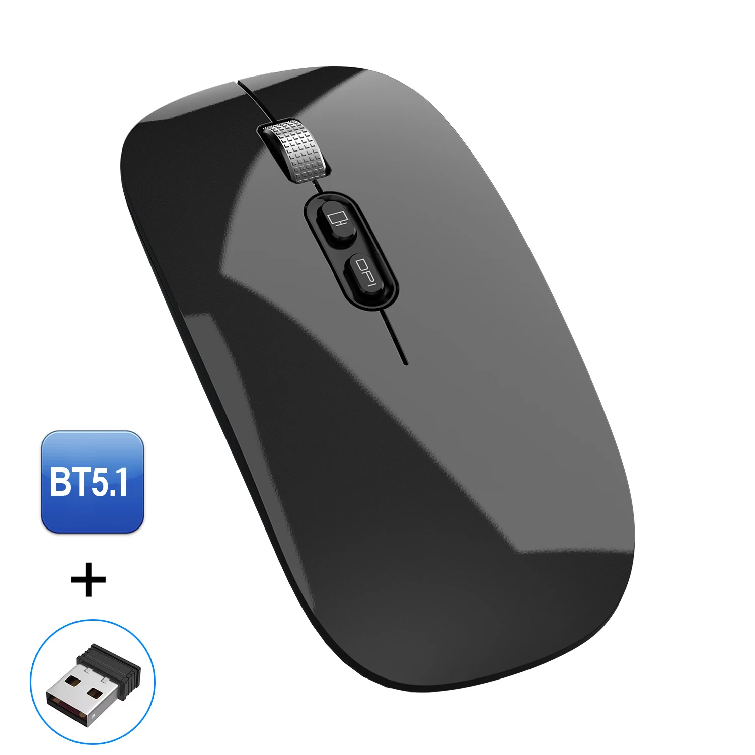 

M103 Dual Modes Wireless Transmission Technology ABS 1600DPI Adjustable Wireless Ergonomics Optical Mouse