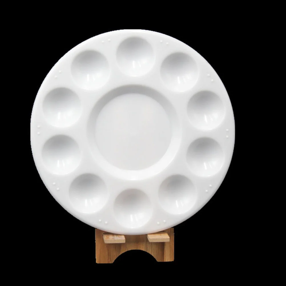 

6Pcs Paint Tray Plastic Round Portable Lightweight Durable for Artists Students Professional Painting