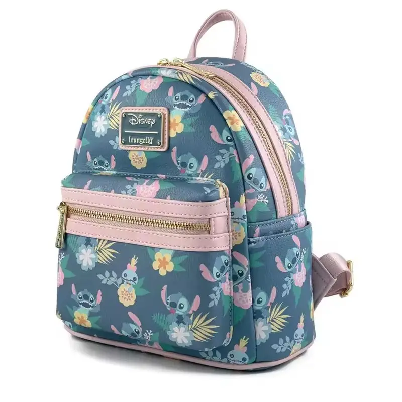 

Disney Stitch Mini Backpack Children Backpack Pu Leather Creative Stationery Storage Student Bag Practical Holiday Birthday Gift