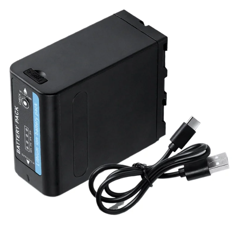 NP-F990 Battery for Sony NP-F980 NP-F960 NP-F750 HVR-HD1000 HVR-HD1000E HVR-V1J Batteria with Fast  Charger USB 13400mAh Battery