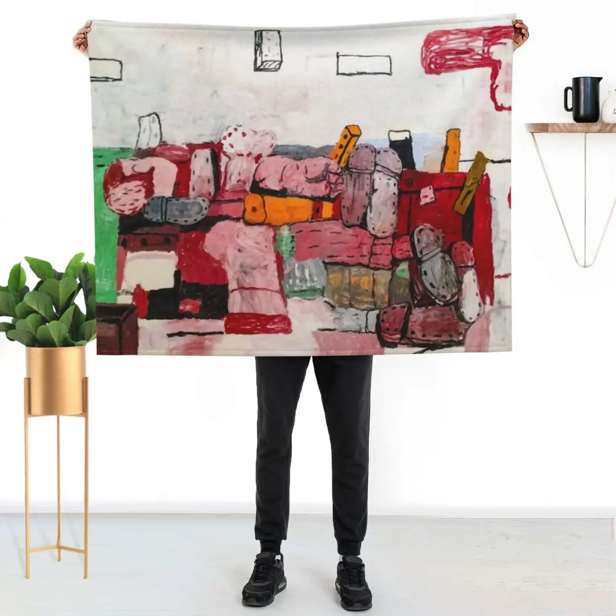 

Philip Guston's artwork Throw Blanket Breathable Lightweight Blanket for Adults Kids