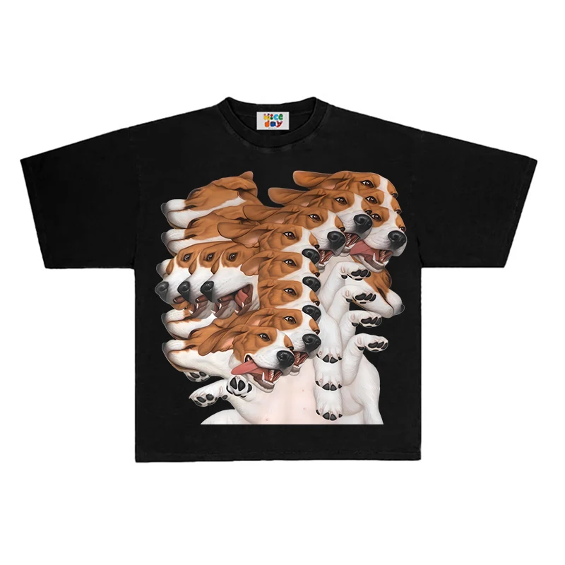 

200g Heavyweight! Trendy American-style Hip-hop Oversized Retro Short-sleeve T-shirt, Stylish Unique Graphic T Shirts Tops Tees