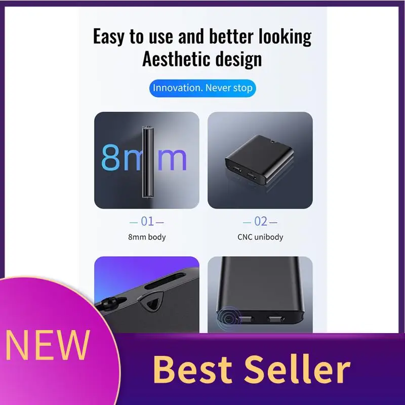 

Диктофон HFES с голосовым управлением, 30-дневная запись в режиме ожидания, корпус из алюминиевого сплава, цифровой диктофон HD 8G